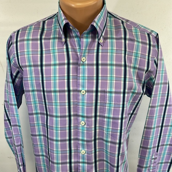 Peter Millar long sleeve button down collar shirt.  S - Picture 2 of 7